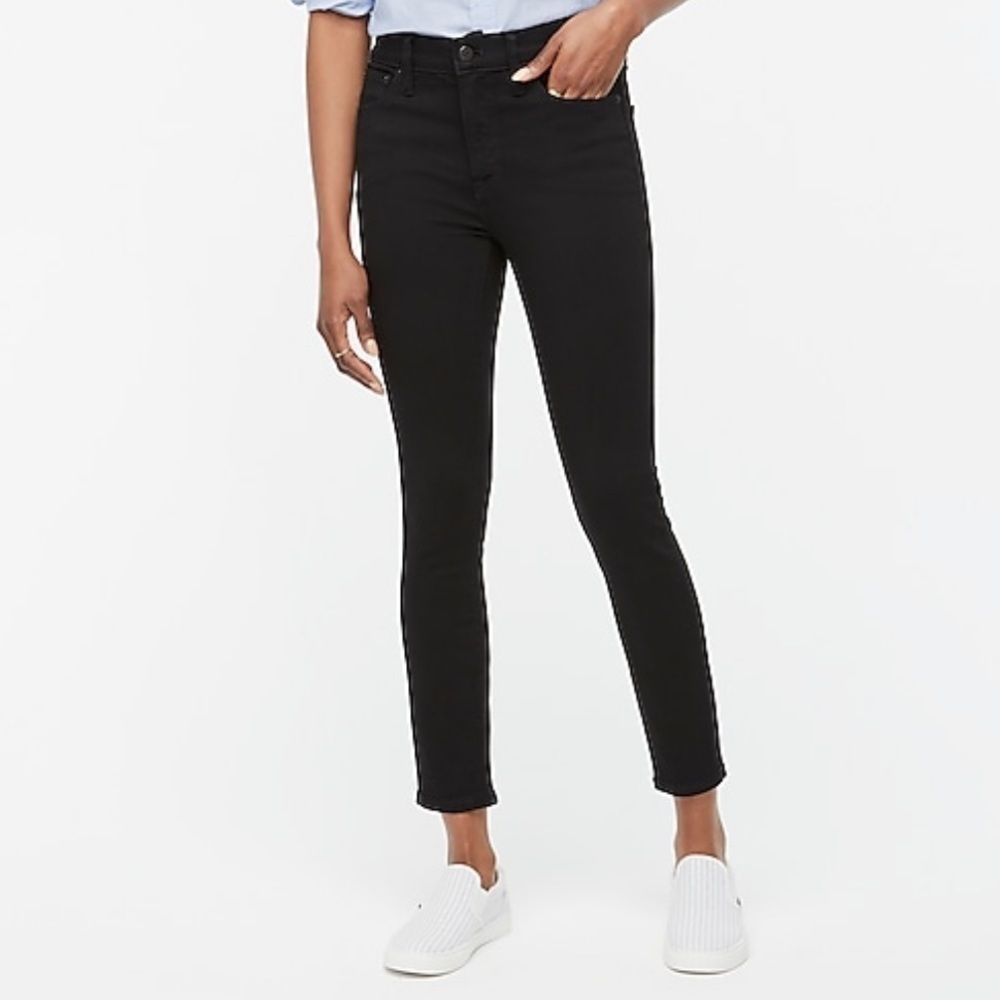 J crew 9” high rise skinny jeans black comfort